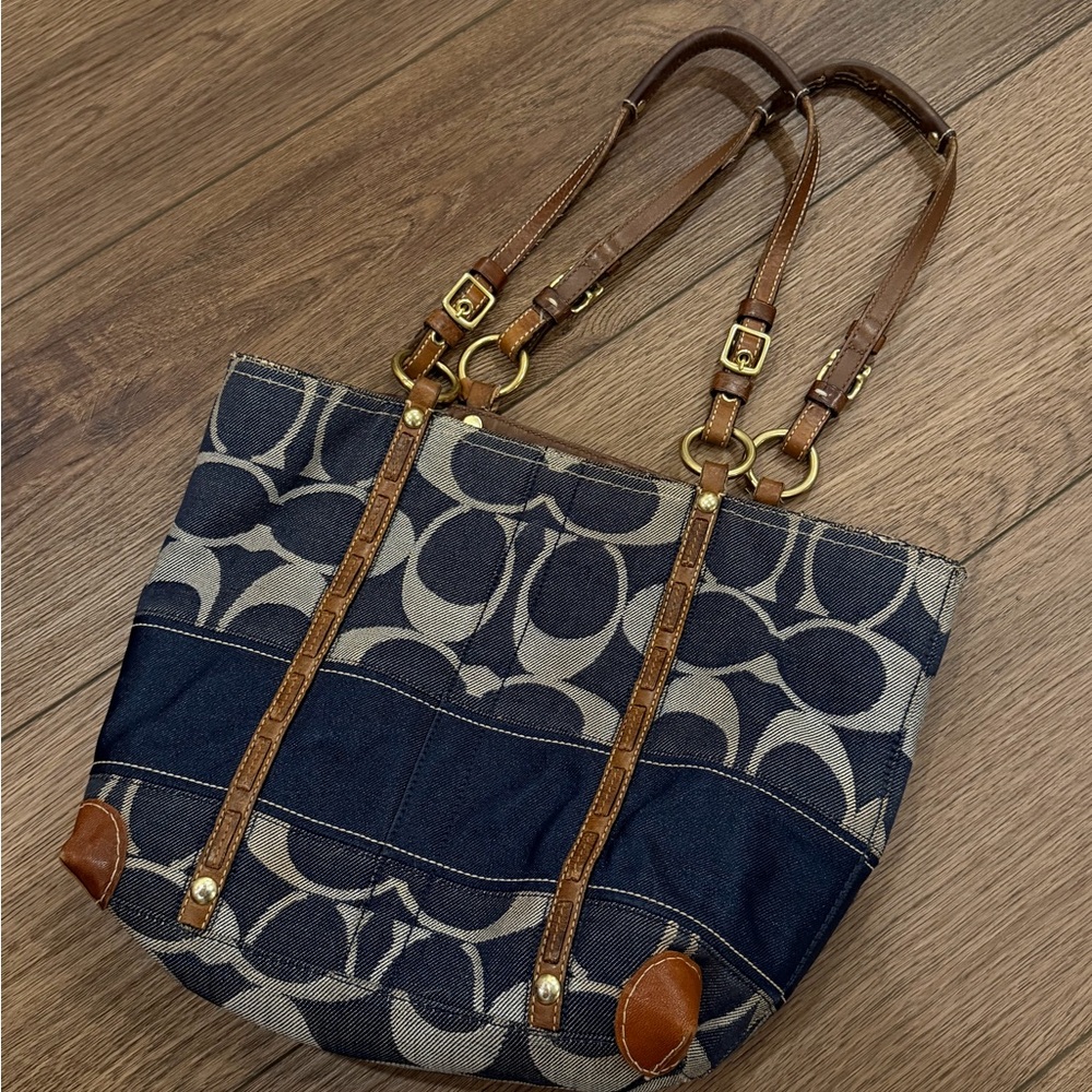 Rare vintage coach denim bag / purse